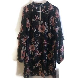 White House Black Market Floral Dress Size S